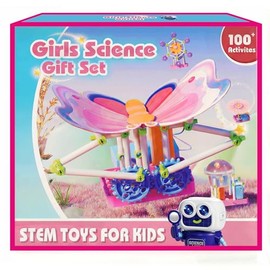 SMILESSKIDDO 100+ Girls Science Kit for Kids Ages 5 6 7 8 10 | STEM Toys for Girl | Birthday Gift Ideas for 5+ Year Old Girls | Learning & Educational Projects with Fun Experiments (8018E)