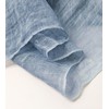 Prettystern Linen Plain Colour Mottled Fringe Men's Scarf, T108 Blue