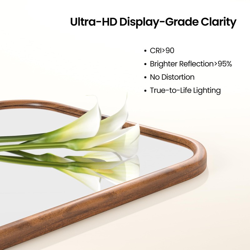 20"x30" Arch Wall Mirror Bathroom Mirror for Wall Mounted, Tempered