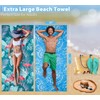 2 Pack Lightweight Thin Beach Towel Oversized 71"x32" Big Extra