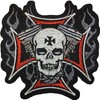 Papapatch Cross Motor Skull Motorcycle Biker Costume DIY Applique Embroidered