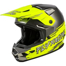 FLY Racing Youth Kinetic Surge Helmet - Grey/Hi-Vis Yellow (Youth Small) - DOT/FMVSS 218 Approved