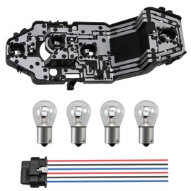 KPALAG Left or Right Rear Taillight Tail Light Lamp Socket Holder & 4*Bulbs & 1 * 6-Pin Wire Harness Compatible with MINI F55 F56 F57 1.5T/2.0T, Cooper S ONE JCW Replace#: 63217361305 61132359993
