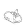 Infinity Love Knot Cross Christian Ring New .925 Sterling Silver