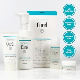 Curel Japanese Skin Care Travel Size Toiletries, for Dry, Sensitive Skin, Travel Size Face Wash, Travel Size Lotion, Travel Size Makeup Remove
