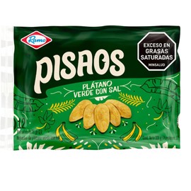 Plátano Ramo Verde con Sal Pisaos - 12 Pack (28g Each) 11.85oz Total - Crunchy Plantain Chips with Salt - Imported from Colombia