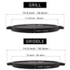 Reversible 12-Inch Double Handled Cast Iron Stovetop Grill/Griddle