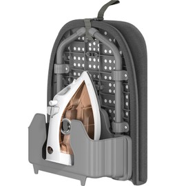 Kingboard Small Ironing Board with Iron Holder, Tabletop Iron Board with 2 Heat Resistant Covers, Portable Table top Ironing Board with Non-Slip Feet for Home Travel, 12 * 32 Black