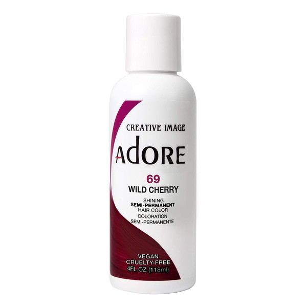 Adore Semi-Permanent Haircolor #069 Wild Cherry 4 Ounce (118ml) (2 Pack)