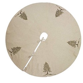 Fennco Styles Sapin De Noël Gold Beaded Christmas Tree Design Holiday Tree Skirt 72" Round