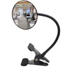 Ampper Glass Clip On Rear View Cubicle Mirror, Flexible Convex