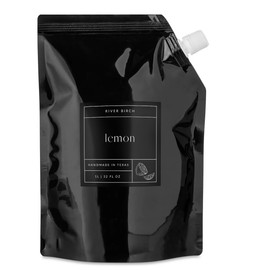 River Birch Lemon Scented Natural Hand Soap Refill - Handmade Moisturizing Hand Wash Luxury Scented Hydrating Soap - Vegan and Non-Toxic - 32 Fl Oz