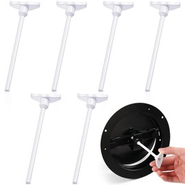 6 Pcs Round Ceiling Diffuser Plastic Key Handle, Vent Key for Steel Butterfly Damper, Adjust Air Flow Replacement for Round Vent Cover 6" 8" 10" and 12", Key Only, Damper Not Included