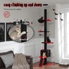 PEQULTI Cat Tree Floor to Ceiling, Tall Cat Tower, Adjustable