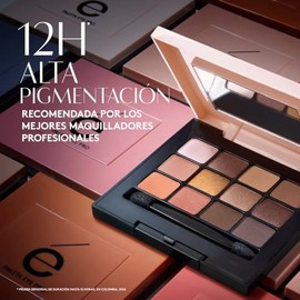 ésika - Paleta de Sombras de Ojos Eye Pro Color Real Nude 7g, 12 Sombras de Maquillaje, con Texturas Ultra Suaves y Fácil Difuminación, 12 Tonos de Calidad Profesional, Acabados Mate y Metálicos