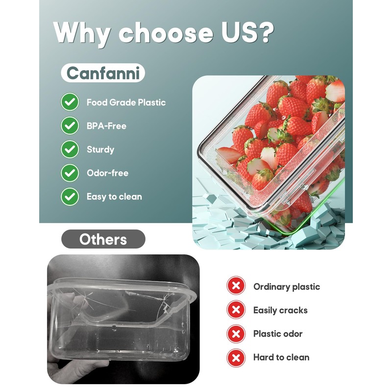 60 PCS Food Storage Containers with Lids Airtight, Total 718oz