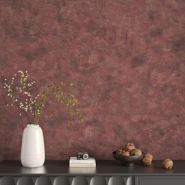 JSEVEM 16"×118" Extra Thick Luxury Red Copper Gold Rusty Metallic Concrete Wallpaper Peel and Stick Glossy Textured Metallic Concrete Contact Paper Vinyl Wall Stickers for Kitchen Cabinets Countertops