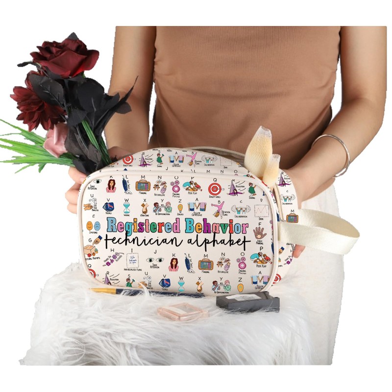 MNIGIU Registered Behavior Technician Gift Behavior Tech Clear Makeup Pouch