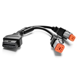4 Pin and 6 Pin Female to 16 Pin OBD2 Female Cable Compatible with Harley Davidson Motorcycle for Code Reader and Diagnostic Tool