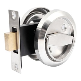 WANLIAN 304 Stainless Steel Recessed Latches Ring Doors Pulls, Furniture Corridor Hidden Recessed Install Cup Door Lock Privacy Sliding Door Latch Locks Without Keys