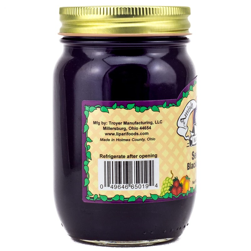 Amish Wedding Blackberry Seedless Jam 18oz
