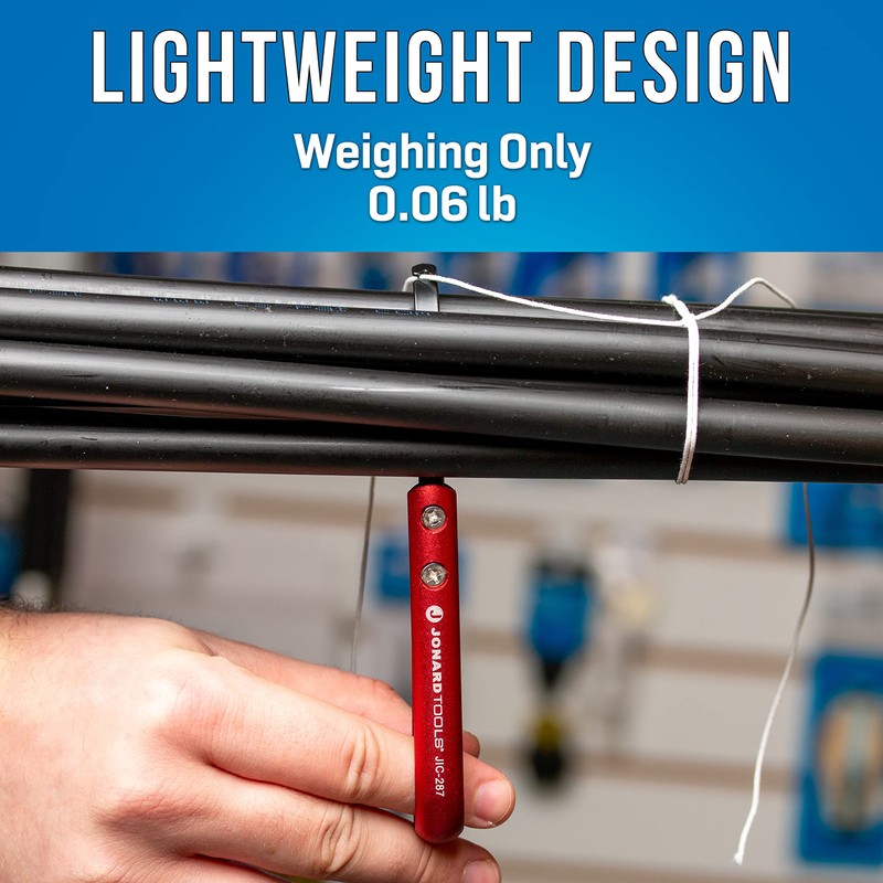 Jonard JIC-287 Cable Lacing Needle with Red Anodized Aluminum Handle,