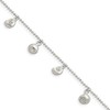 Jewels By Lux Sterling Silver Polished Sea Shell Anklet