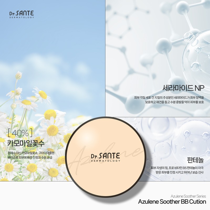 Sante Azulene Soother BB Cushion Soothing Coverage Moisture Cooling Cushion