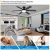 Ceiling Fans with Lights,54 Inch Low Profile Ceiling Fan with