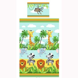 Jungle-Tastic Single Duvet Cover and Pillowcase Set