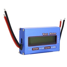 Watt Meter Digital Power Solar Wattmeter RC Analyzer with Digital LCD DC 60V 100A Wattmeter for Voltage Current Power Energy Measurement