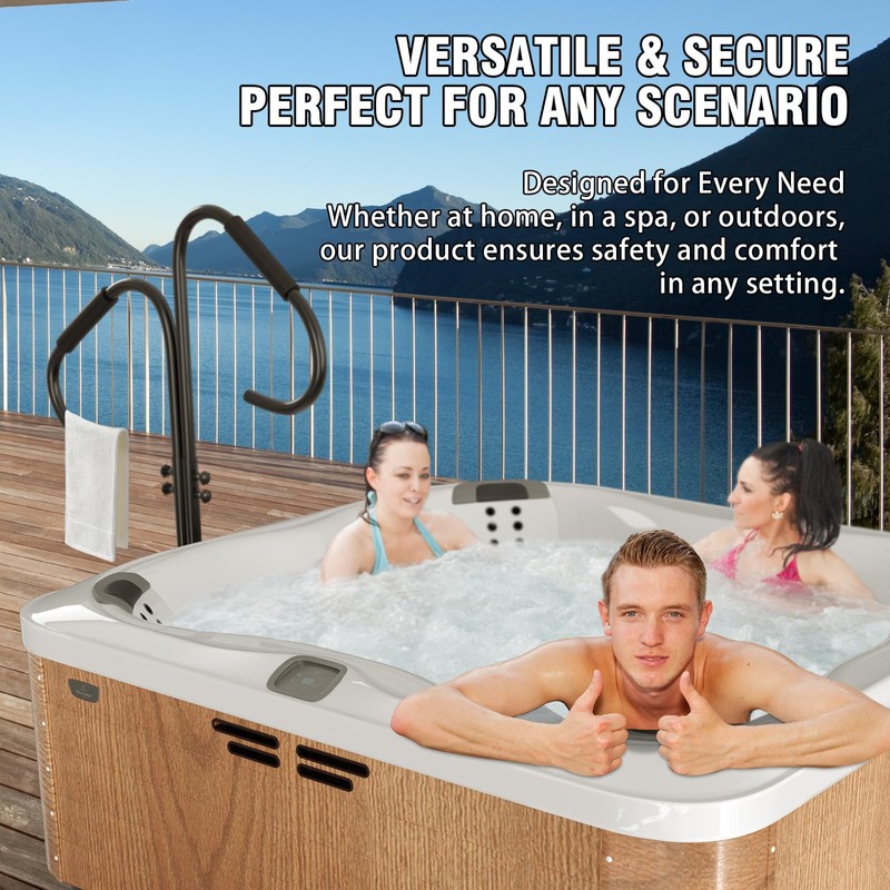 blissbuys Hot Tub Handrails 48-57 Inch Adjustable Two Way Hot