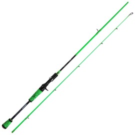 One Bass Fishing Pole 24 Ton Carbon Fiber Casting and Spinning Rods - Two Pieces, SuperPolymer Handle Fishing Rod for Bass Fishing -Green-Cast-6'0"