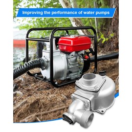 2 Inch Aluminum Water Pump Body Housing, Gasoline Engine Water Pump Housing Compatible with Predator Pacific Hydrostar with 4 Bolt Water Inlet Design