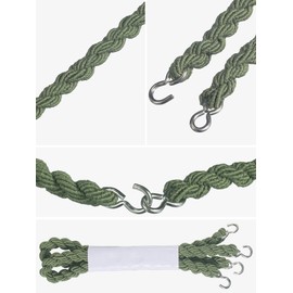 JOVITEC 12 Pieces Elastic Boot Straps Boot Blousers Military Bands Blousing with Metal Hooks(Green)