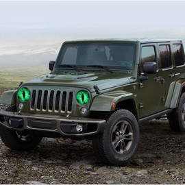 Beast Eyes Headlight Decals Pair, Eyes Decal for Jeep Headlights, Round Headlight Decal,3D Stereo Eyes Headlight Decal Stickers, Funny Decals for Truck Car Body Window Bumper Decoration (#05)