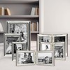 Siena Double Border Bead Silver Picture Frame, Tarnish Resistant Finish,