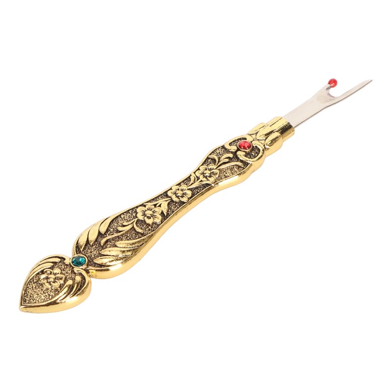 Retro Sewing Seam Rippers Professional Alloy Flower Engraved Craft Thread