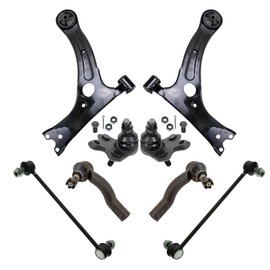 TRQ Front Steering & Suspension Kit Ball Joint Control Arm Sway Bar Stabilizer Link Tie Rod Compatible with 2005-2010 Scion tC