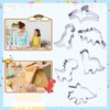 hitsuki Dinosaur Cookie Cutters,Stainless Steel Metal Fun Dino Cookie Cutter