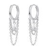 Chain Earrings for Women Gold Silver Hoop Earrings Layered Chain