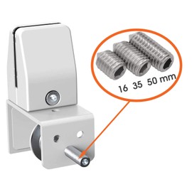 SEM04 Clamp-on Bracket to mount CoughGuard Panel onto Existing Framed Privacy Screens in White