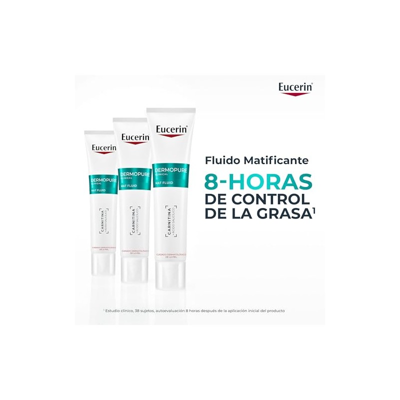 EUCERIN DermoPure Fluido Facial Hidratante Matificante Para Piel Grasa, 50
