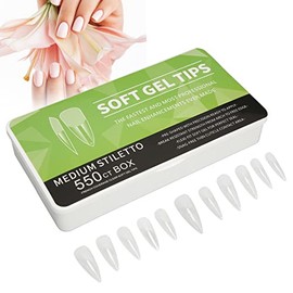 Uñas Postizas Semitransparentes Ultrafinas Sin Tallar, Esmeriladas Transparentes, Ultra Semiesmeriladas para Bodas, Citas y Fiestas (Gota de Agua)