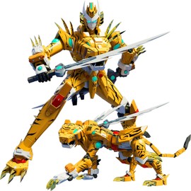 Wenbeier Animal Transforming Robot Toys Tiger Leopard Action Figure for Kids Deformation Robot for Boys & Girls Ages 6-12