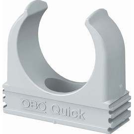 OBO 30x OBO Bettermann M25 Quick-Schellen | Klemmschelle | Rohrschelle | anreihbar | lichtgrau | 25mm | 30 Stck