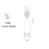 12 Jars 10ml Clear Airless Pump Bottle Cream Lotion Vacuum
