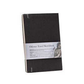 Leda Art Supply Large Sketchbook 160 Pages Softbound Cover Sketchbook for Artists - Drawing Notebook for All, Leather Sketchbook Ideal for Ink, Water Color, Pen, Pencils | 7 x 10 inch Art Journal