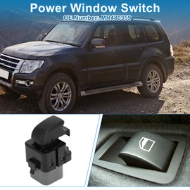 A ABSOPRO Power Window Switch for Mitsubishi Pajero 1998-2002 No.MR480359 Window Control Switch ABS Black Rear Left Right Side