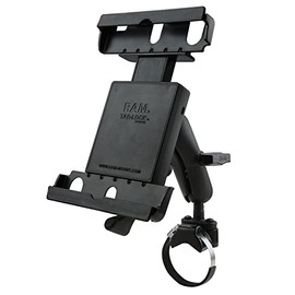 RAM Mounts ATV/UTV Rail Mount for 9"-10.5" Tablets with Heavy Duty Cases RAM-231Z-2-TABL20U with Medium Arm